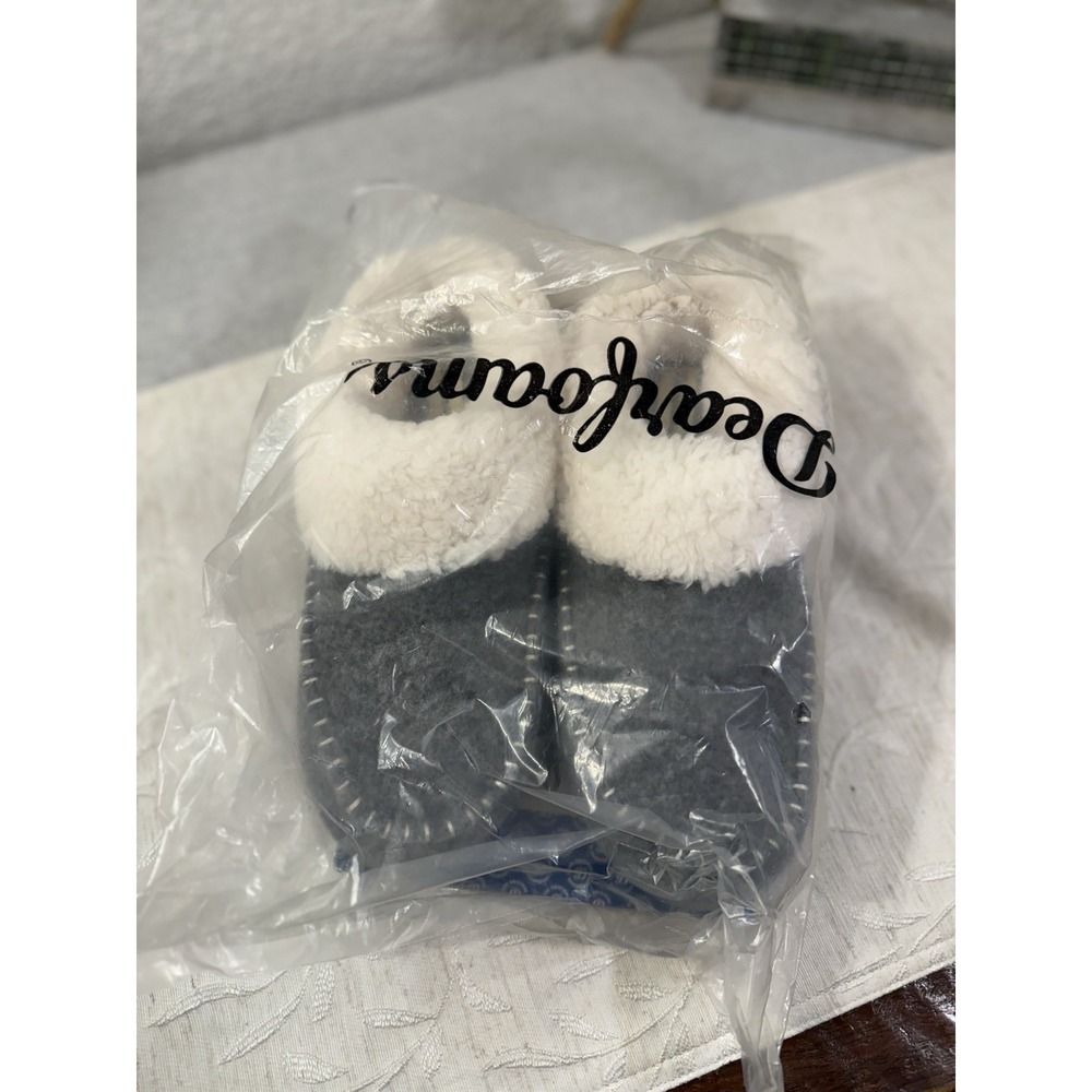 Original Dearfoams Women's Slippers In Light Heather Gray Size L (9-10)